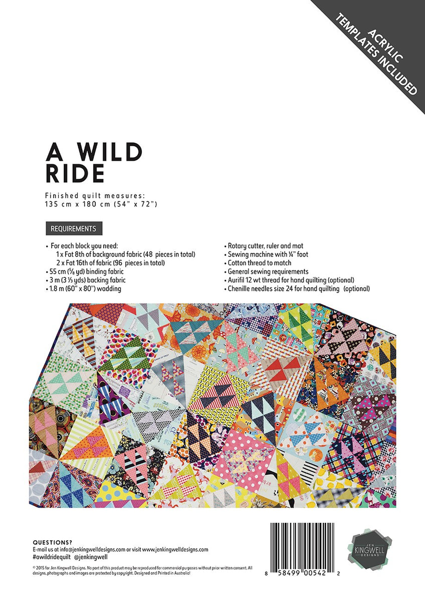 A Wild Ride Template Only Patterns – Quilting Books Patterns and Notions