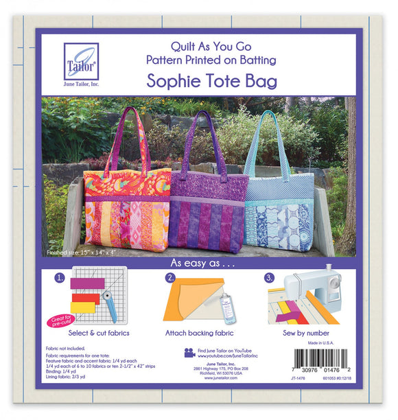 Quilt As You Go Tote Sophie Design