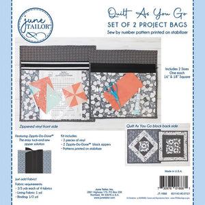 Quilt As You go Zippity Do Done project bag kit