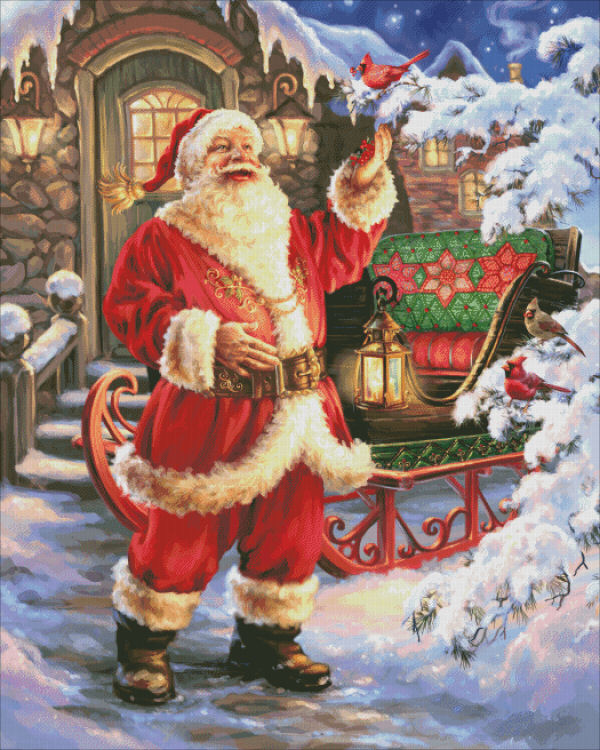 Joyful St Nick Cross Stitch By Dona Gelsinger