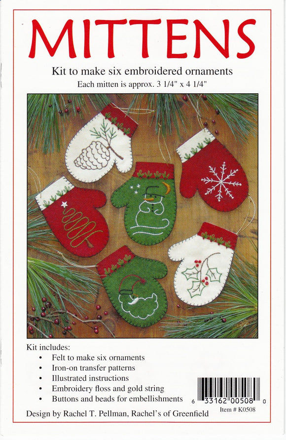 Christmas Ornament Kit, Embroidery Ornament DIY, Festive ornament