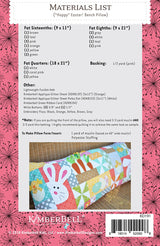 Hoppy Easter Pillows Bench Pillow - Sewing Version