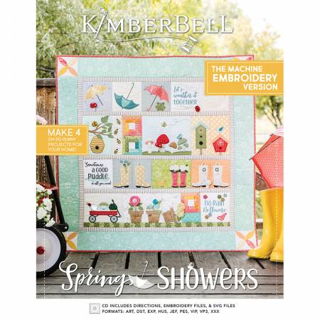 Spring Showers Quilt, Machine Embroidery by Kimberbell