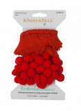 Kimberbellishments Tassels & Poms Trim Red