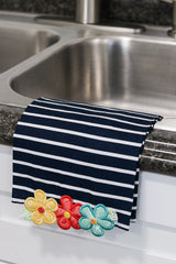 Dots and Stripes Tea Towels Navy