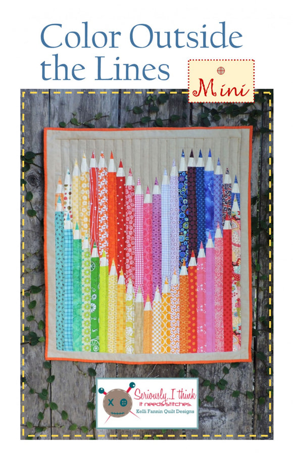 Color Outside the Lines Mini Quilt