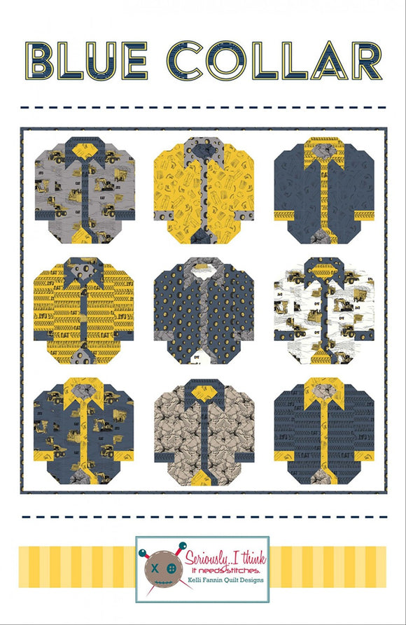 Blue Collar Quilt Pattern by Kelli Fannin Quilt Designs