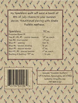 Back of the Sparklers Freedom Road Charm Quilt Pattern by Kansas Troubles Quilters
