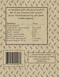 Back of the Sparklers Freedom Road Charm Quilt Pattern by Kansas Troubles Quilters