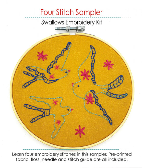 Swallows Embroidery Kit