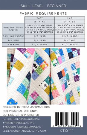 Stamp Book Pattern Modern Postage Stamp Quilt Pattern – Quilting Books Patterns and Notions