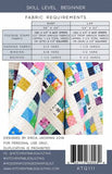 Back of the Modern Postage Stamp Quilt Pattern by Kitchen Table Quilting
