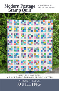 Modern Postage Stamp Quilt Pattern by Kitchen Table Quilting