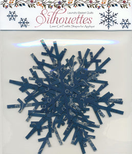 Silhouettes - Snowflakes Blue