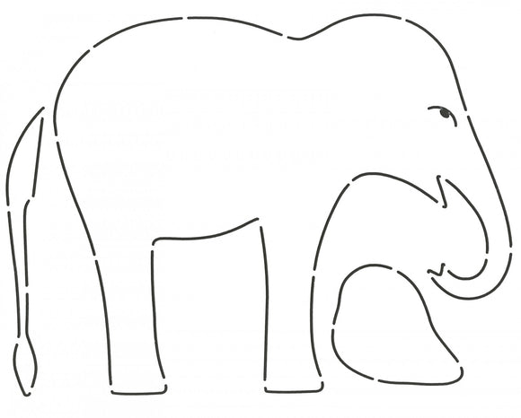 Cheerful cartoon elephant. funny cute animal. outline sketch. posters for  the wall • posters indian, idea, signs | myloview.com