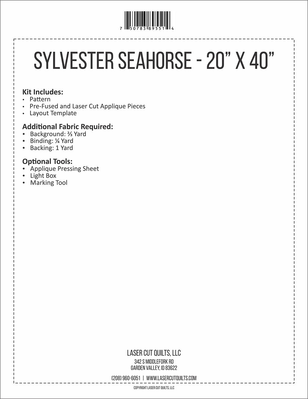 Sylvester Seahorse Pattern