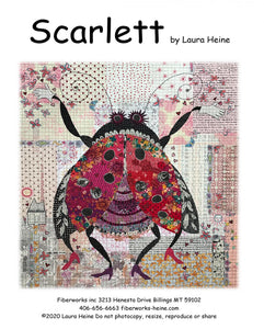 Scarlett. The Ladybug Collage Pattern by Laura Heine