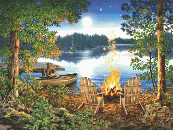 Lakeside Cross Stitch By Dona Gelsinger