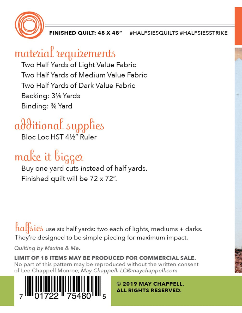 Halfsies Strike Pattern – Quilting Books Patterns and Notions