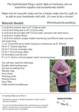 Back of the The Sophisticated Sling Pattern by Sewing Patterns by Mrs H