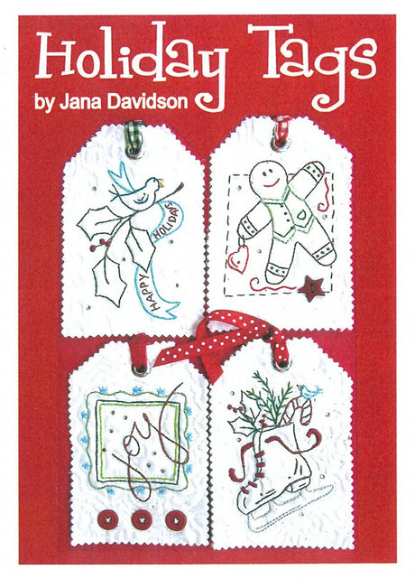 Holiday Tags Hand Embroidery