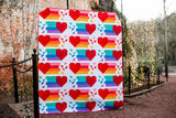 Confetti Hearts Finished Quilt