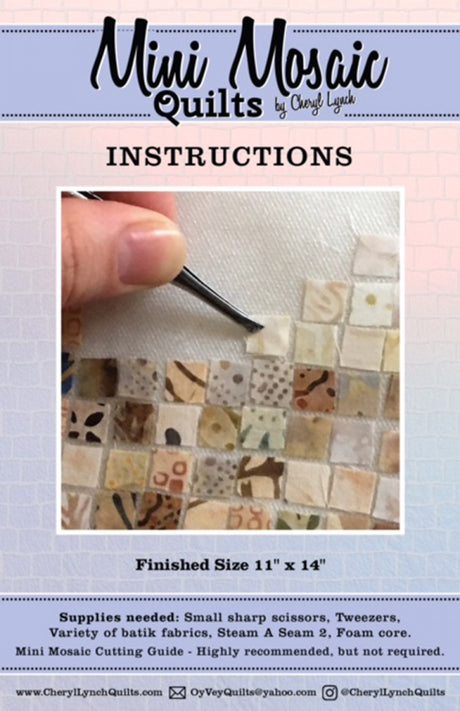 Mini Mosaic Quilts Cutting Guide And Instructions