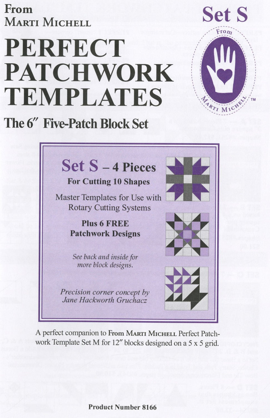 Perfect Patchwork Templates - Template Set S Five Patch 6 Inch Patterns ...