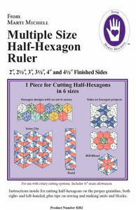 Multi Size Half-Hexagon Ruler