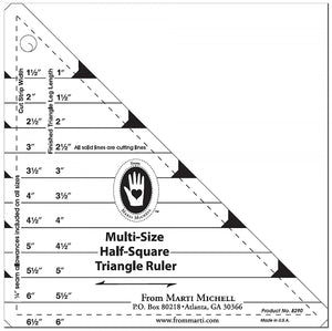 Multi-Size Half Square Ruler