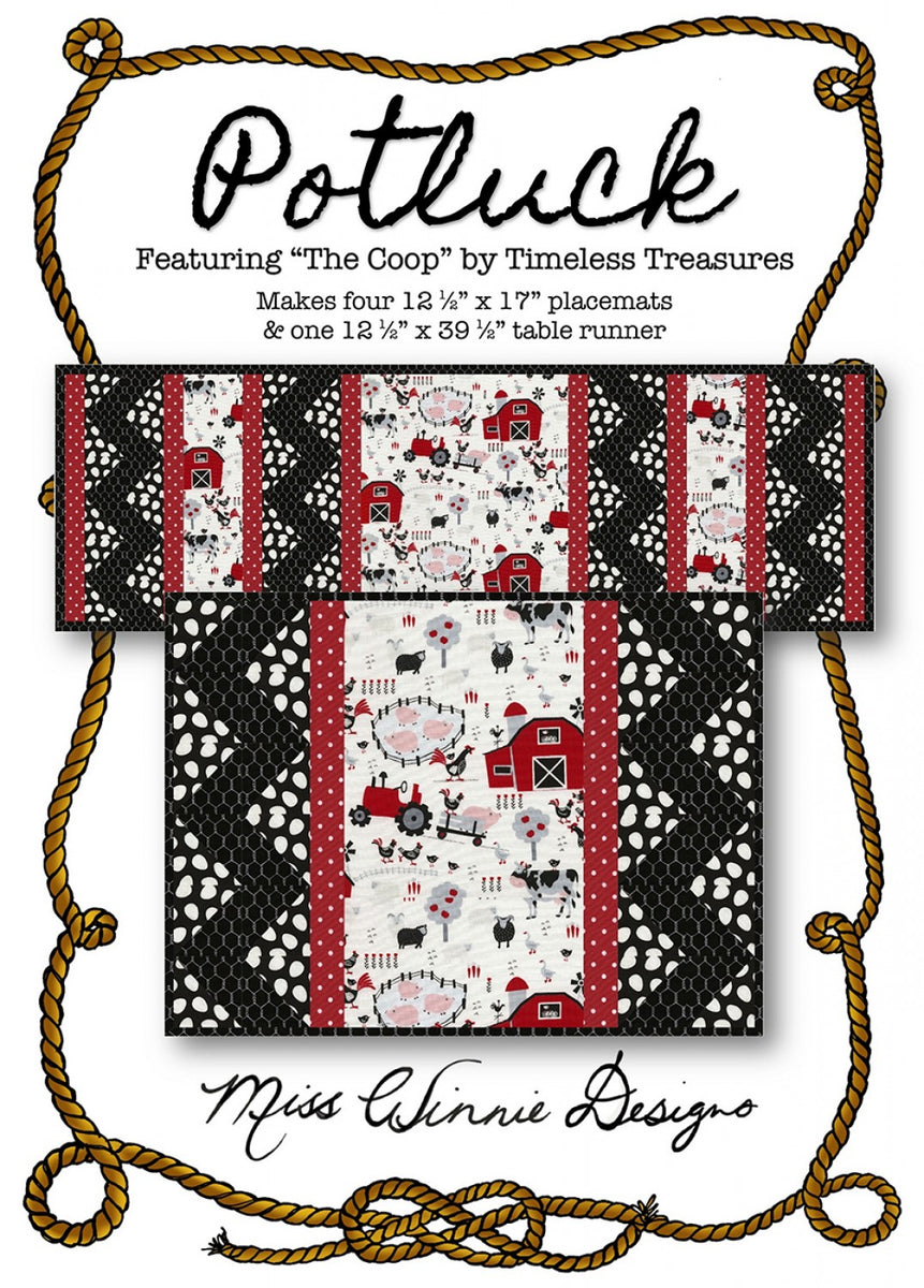 Potluck Placemat and Runner Quilters Pattern – Quilting Books Patterns ...