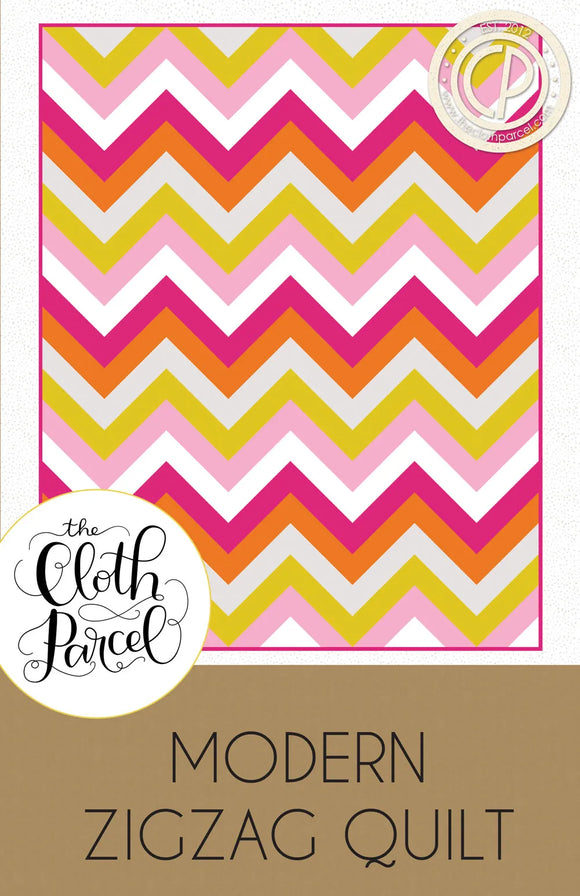 Modern Zigzag Quilt Pattern by The Cloth Parcel