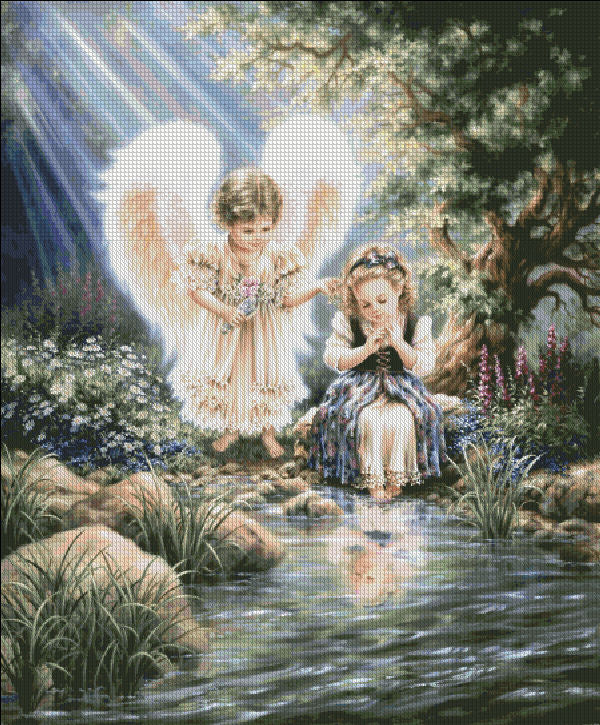 Mondays Angel Cross Stitch By Dona Gelsinger