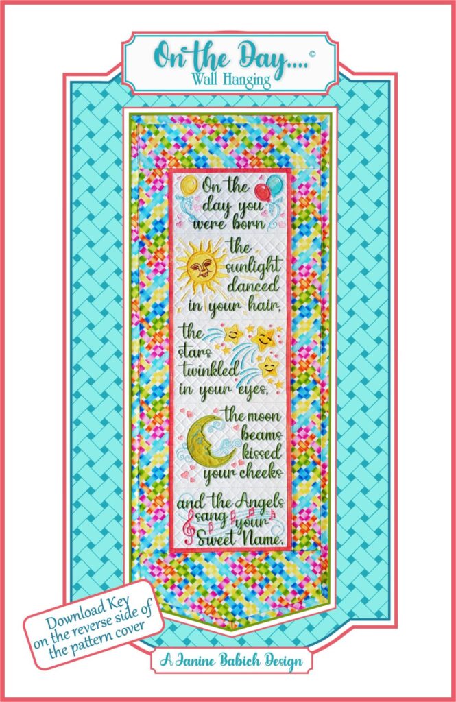 On the Day… Wall Hanging Downloadable Pattern by Janine Babich