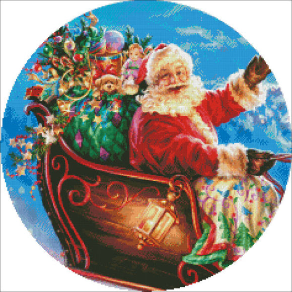 Ornament Santas Magical Flight Cross Stitch By Dona Gelsinger