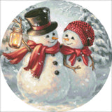 Christmas Ornament Snow Much in Love Cross Stitch By Dona Gelsinger