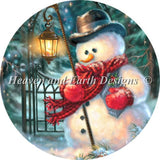 Ornament The Enchanted Christmas Snowman Cross Stitch By Dona Gelsinger