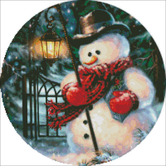 Ornament The Enchanted Christmas Snowman Cross Stitch By Dona Gelsinger