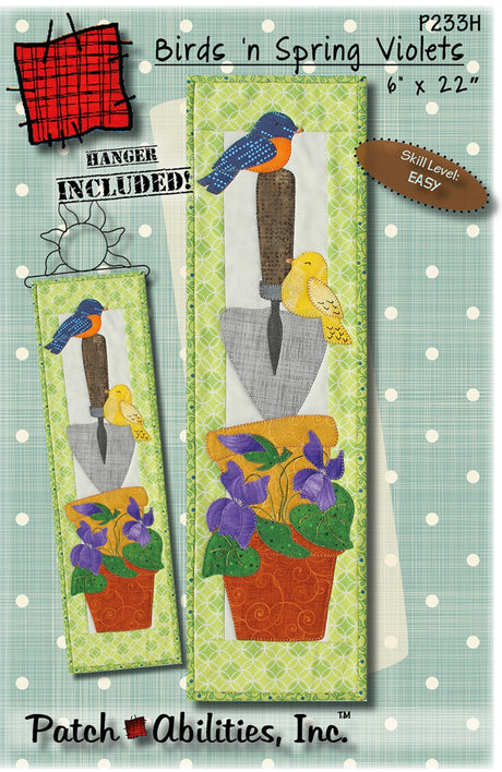 Birds n Spring Violets with 6in Sun Hanger