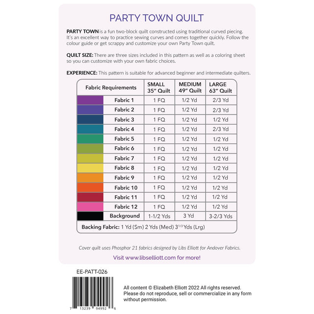 Party Town Quilt Pattern – Quilting Books Patterns and Notions