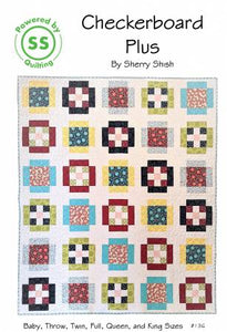 Checkerboard Plus Quilt Pattern by Powered By Quilting