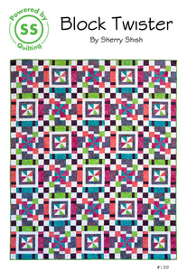 Block Twister Quilt Pattern by Powered By Quilting