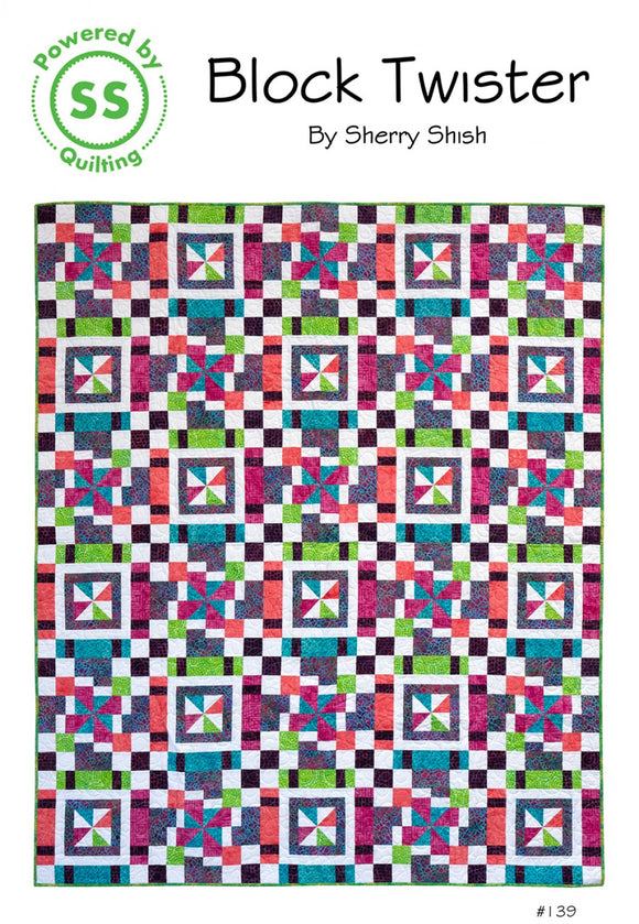 Block Twister Quilt Pattern by Powered By Quilting