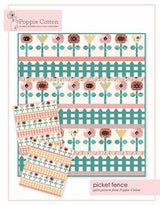 Quilt Pattern Chick-a-doodle doo Picket Fence by Poppie Cotton