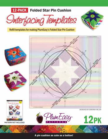 Folded Star Pincushion Template 12-pack