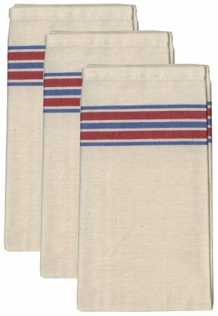 Aunt Martha's Americana Stripe Herringbone Towels Set of 3