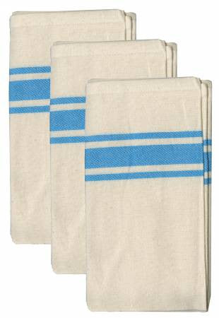 Aunt Martha's Turquoise Bold Twill Stripe Towels