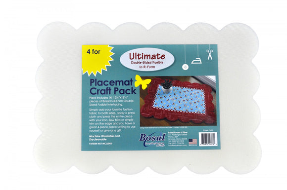 Double Sided Fusible Placemat Craft Pack 12-1/2in x 18-1/4in 4pk
