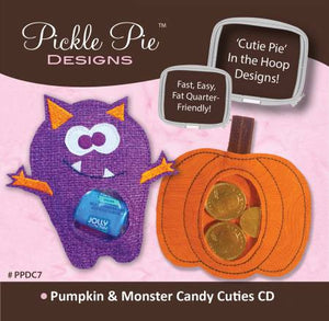 Pumpkin & Monster Candy Cuties Embroidery CD