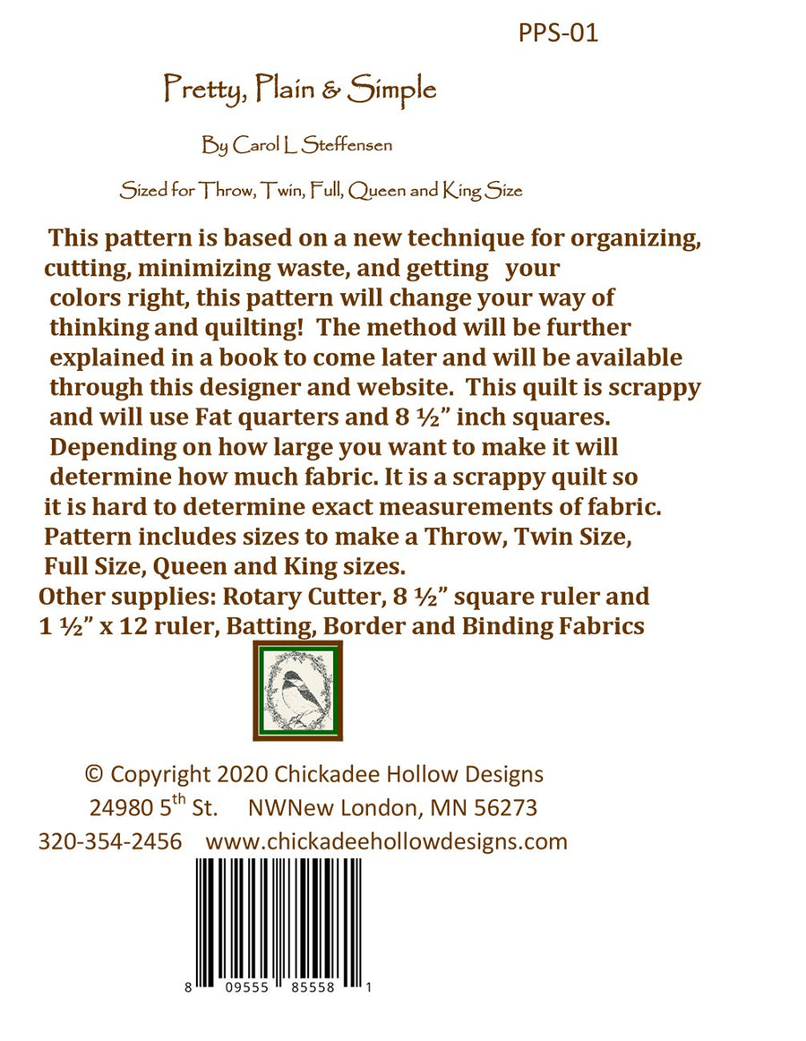 Pretty, Plain & Simple Pattern – Quilting Books Patterns and Notions